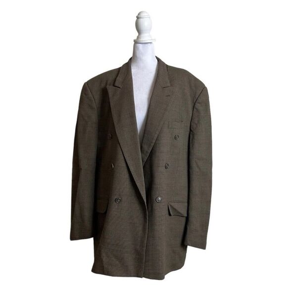 Oleg Cassini Paolo Brown 100% Wool Blazer Men’s Designer Luxury Coat US 42R - Picture 4 of 12